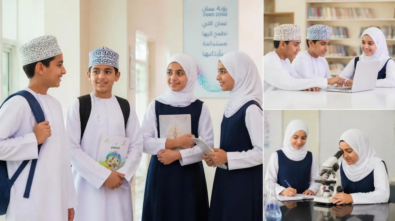 مجموعة من الطلبة والطالبات يتبادلون الأدلة المهنية